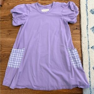 Mabel + Honey Girls Purple Puff Sleeve Dress Size 5